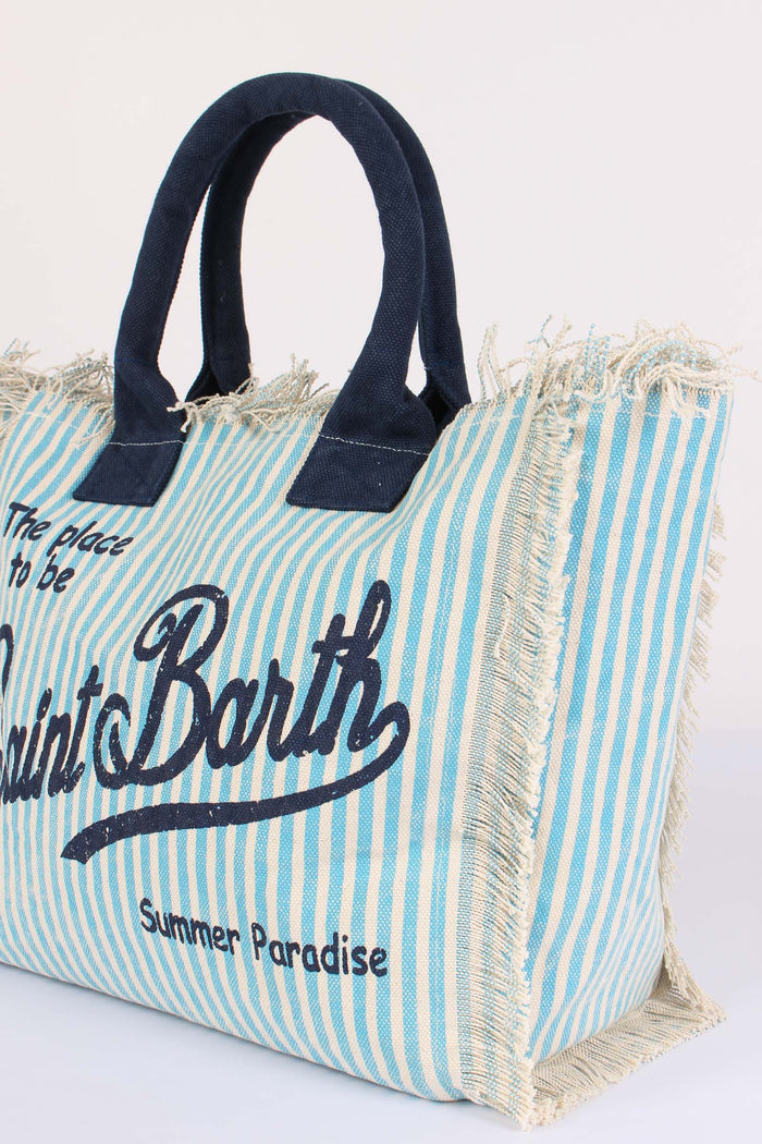 Vanity Canvas Righe Azzurro/blu-6