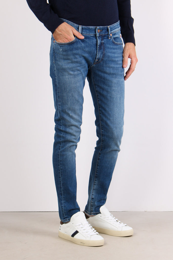 Denim Slim Fit Micro Rotture Denim-3