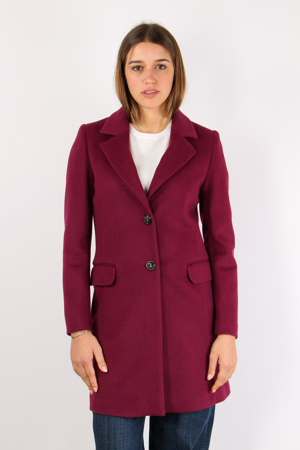 Cappotto Basico 2 Bottoni Bordeaux-2