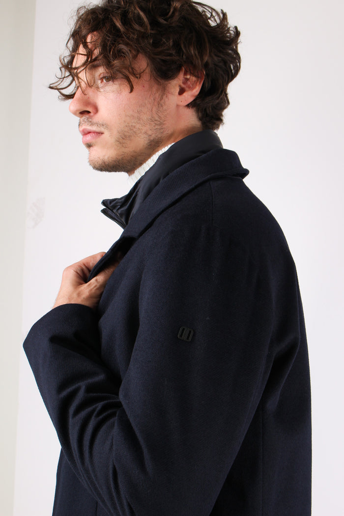 Cappotto Interno Piuma Blu Prussia-10