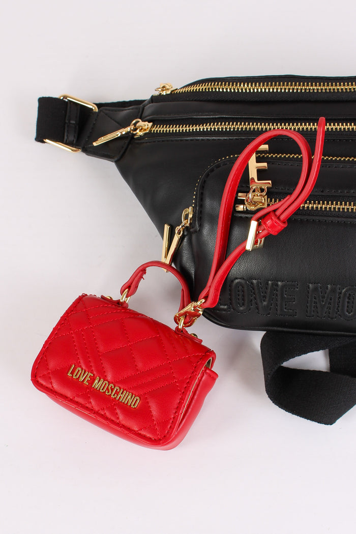 Portachiavi Mini Bag Matelasse Rosso-4