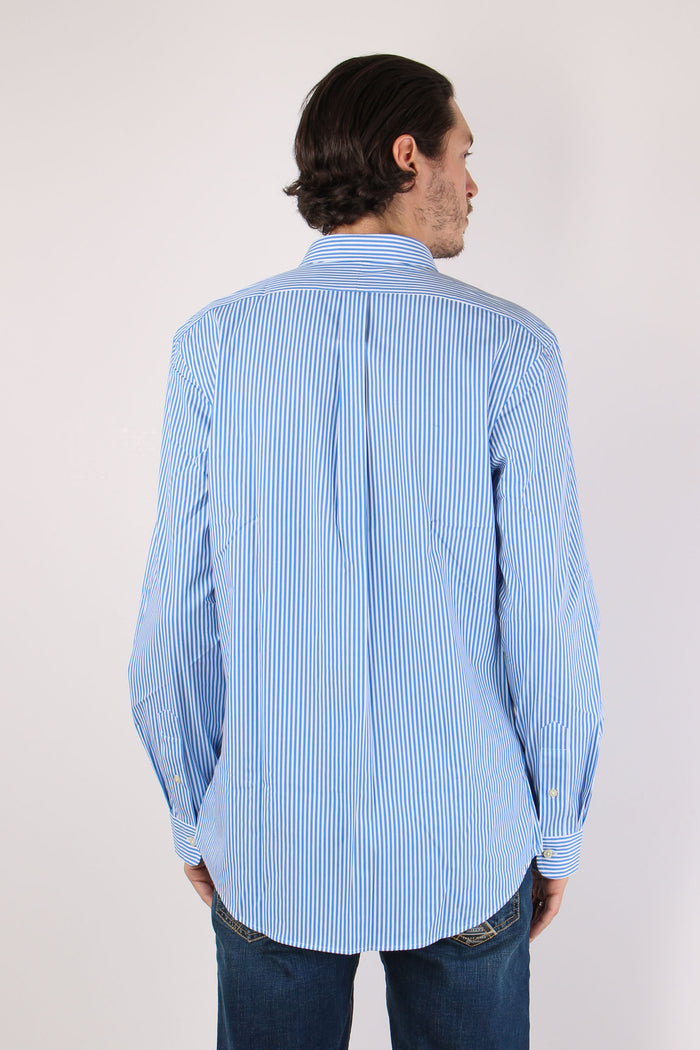 Camicia Slim Popeline Riga Light Blu/white-5