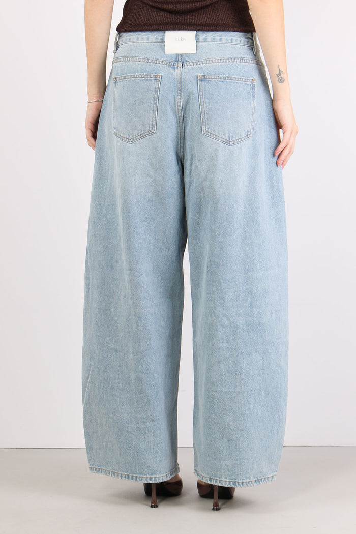 Denim Palazzo Pulito Denim Chiaro-4