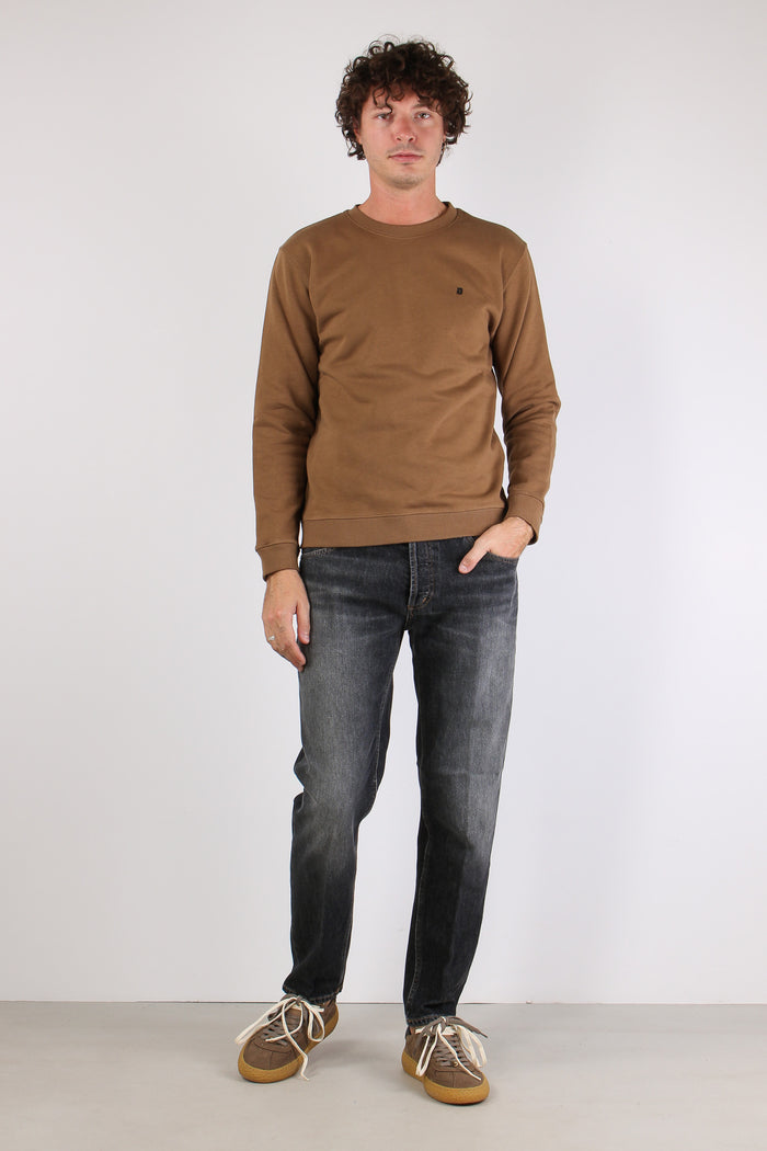 Felpa Logo Gommato Walnut-4