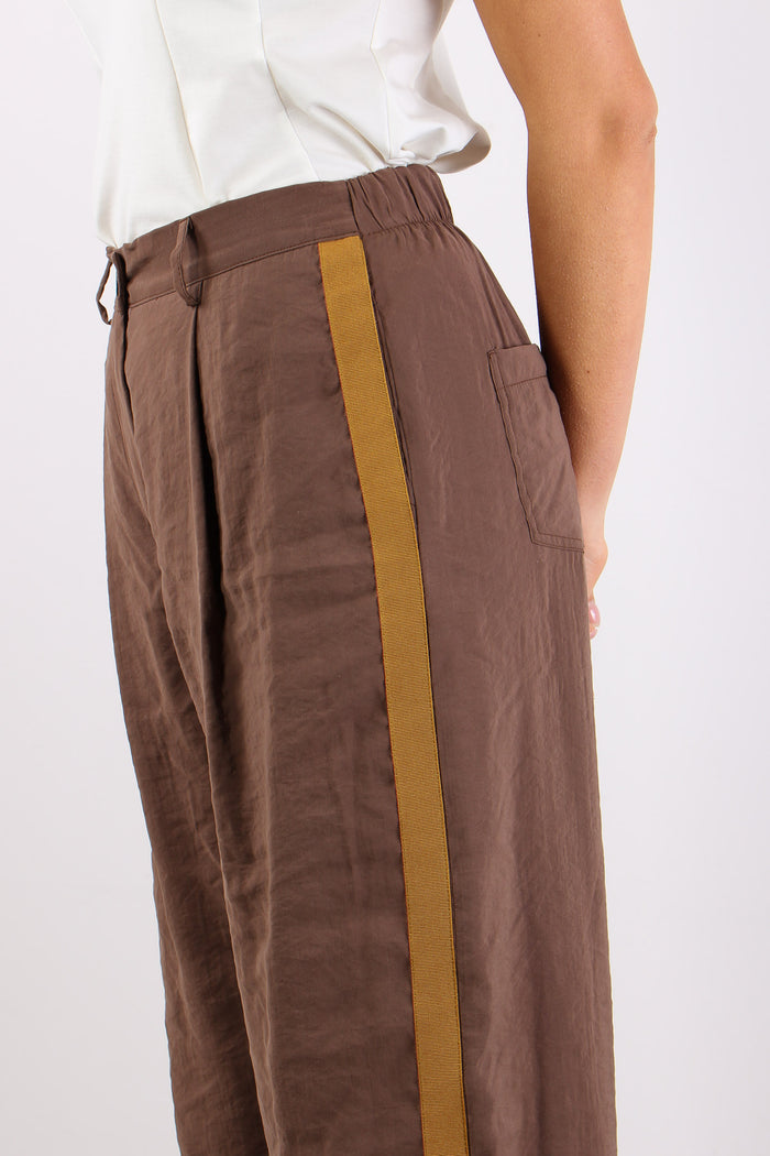 Pantalone Banda Gros Laterale Cacao-7