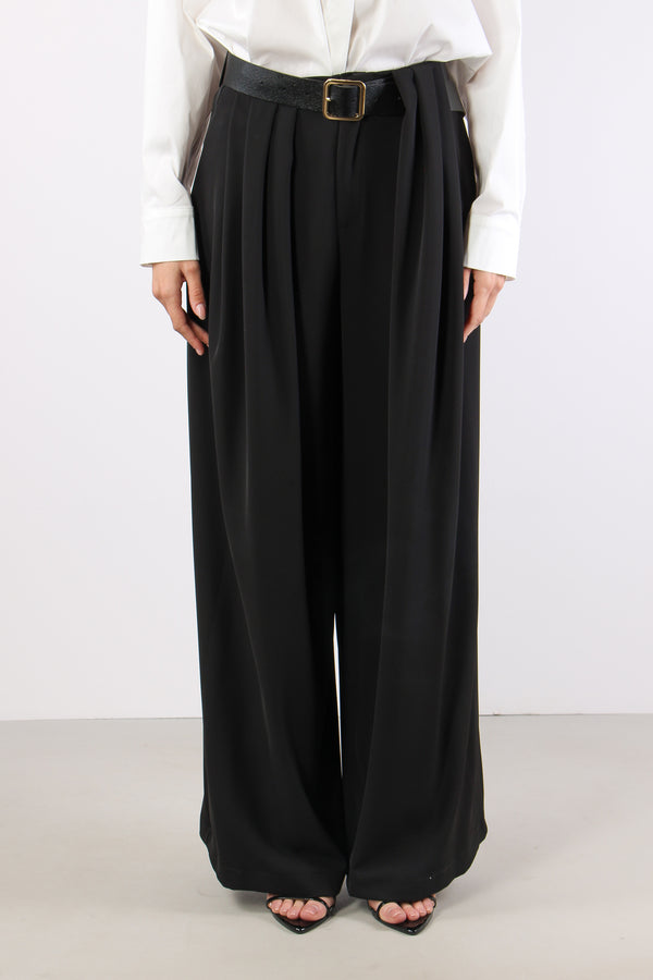 Pantalone Multi Pences Cintura Nero-2