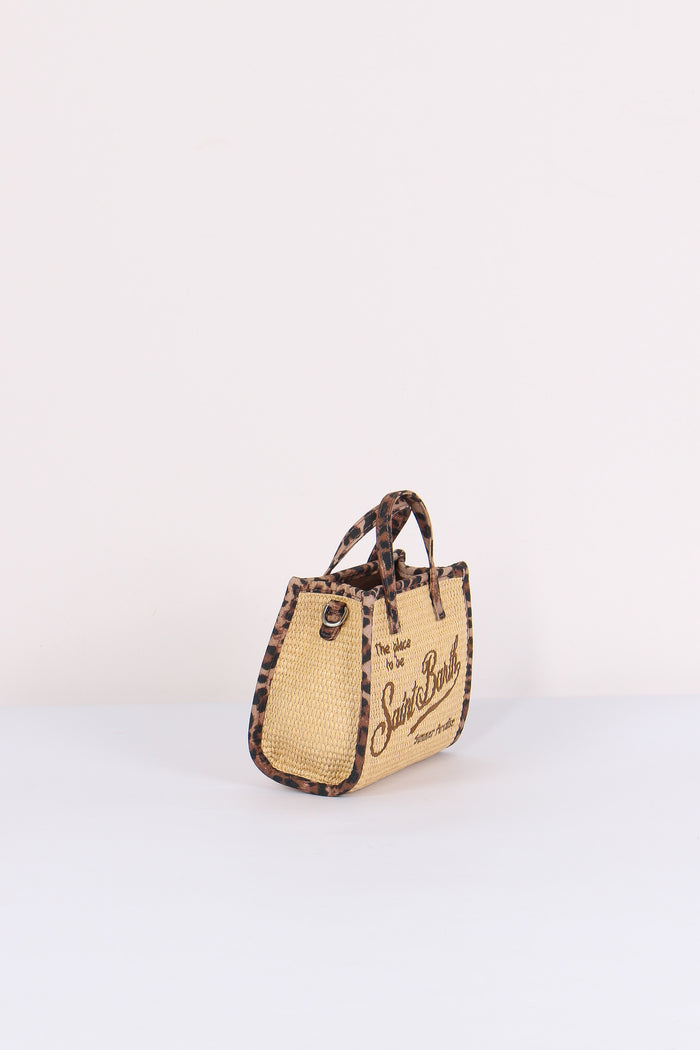 Vivian Mini Paglia Profilo Contrasto Beige/leopard-10