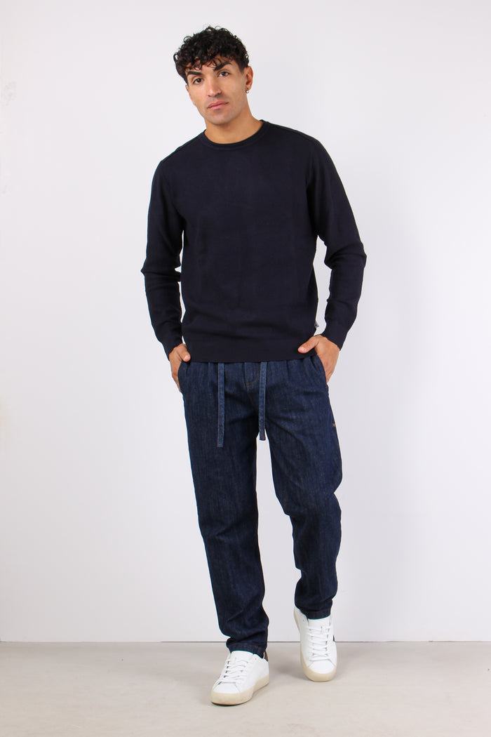 Maglia Viscos Collo Rullino Cobalto-4