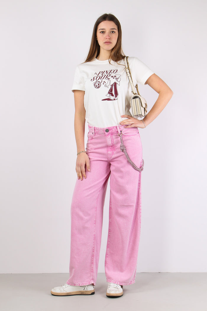 Lauryn Jeans Catena Strass Rosa Chiaro
