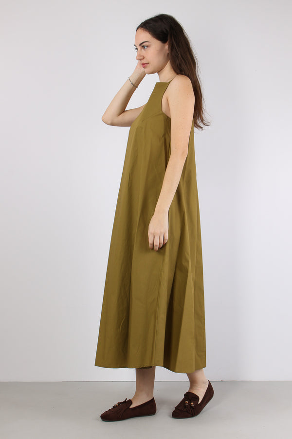 Abito Lungo Cotone Olio-2