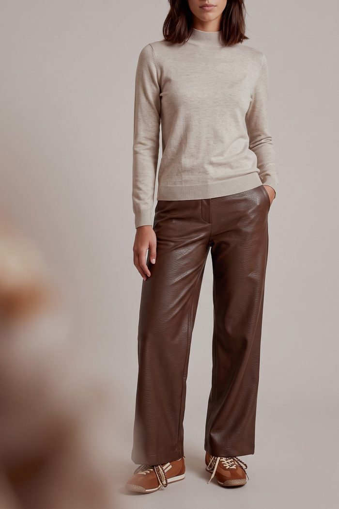 Pantalone Palazzo Pelle Martel Moro