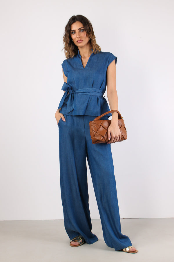 Pantalone Palazzo Chambry Denim