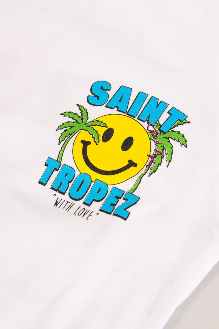 T-shirt Ricamo Smile Saint Tr White-3