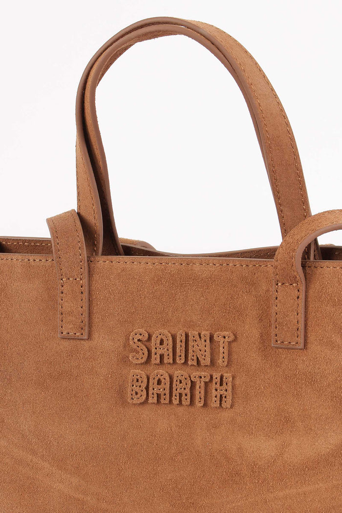 Borsa A Tracolla Midi Suede Cognac-8