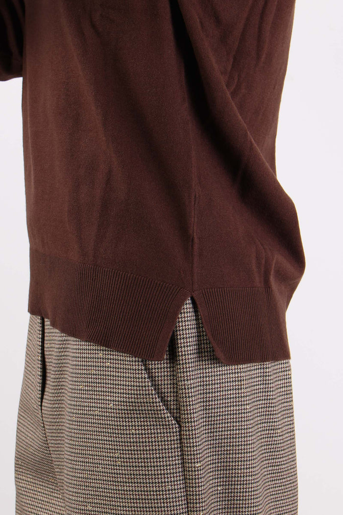 Maglia Girocollo Spacchetti Cacao-7