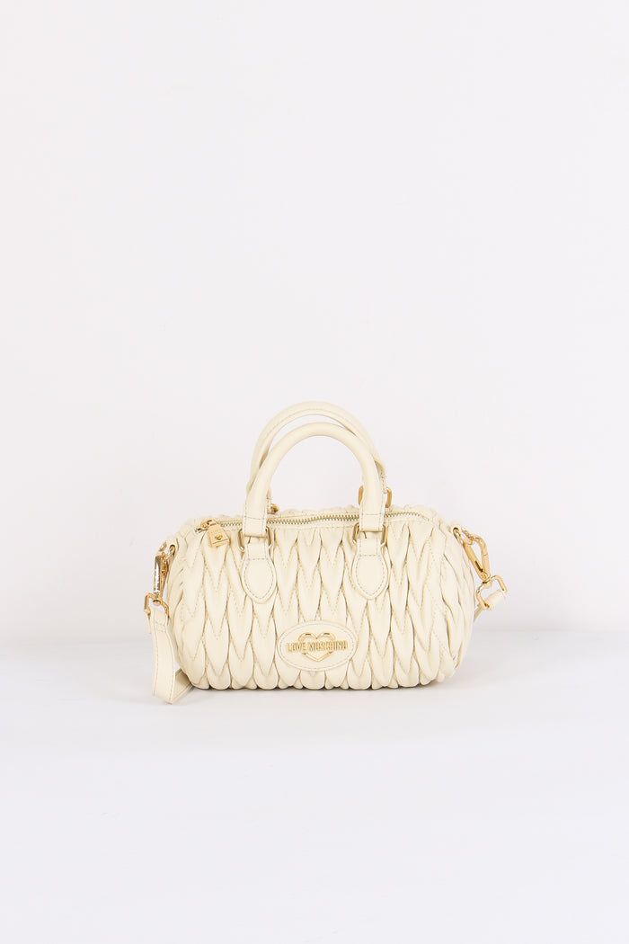 Bauletto Piccolo Goffrato Cuor Avorio