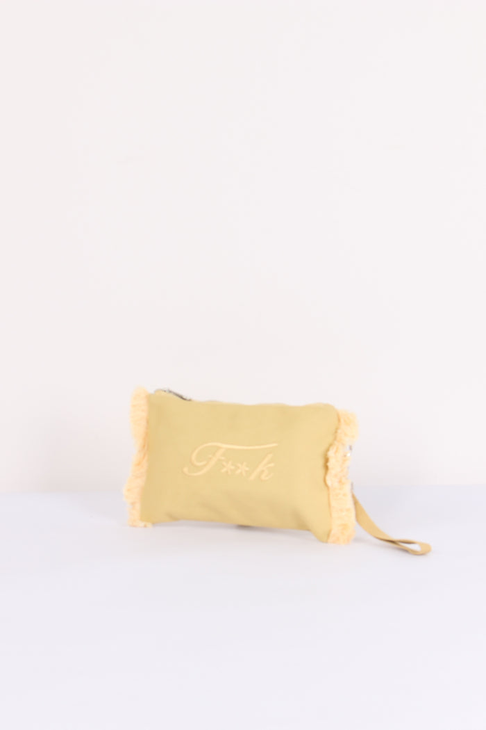 Pochette Canvas Logo Beige-3