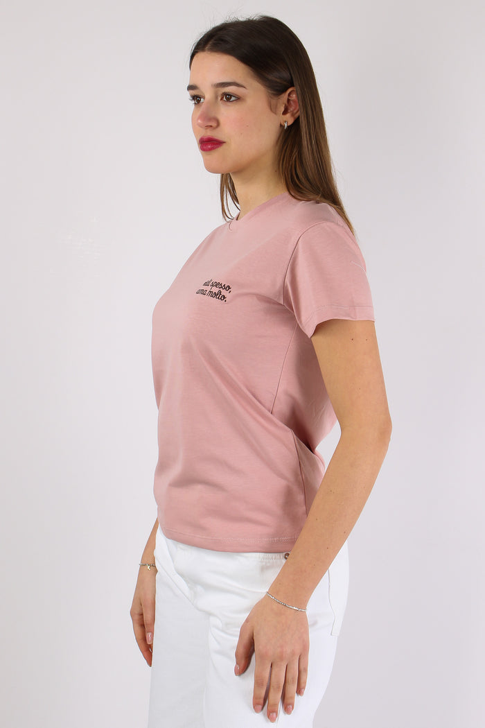 T-shirt Ricamo Ridi Spesso Ama Rosa-6