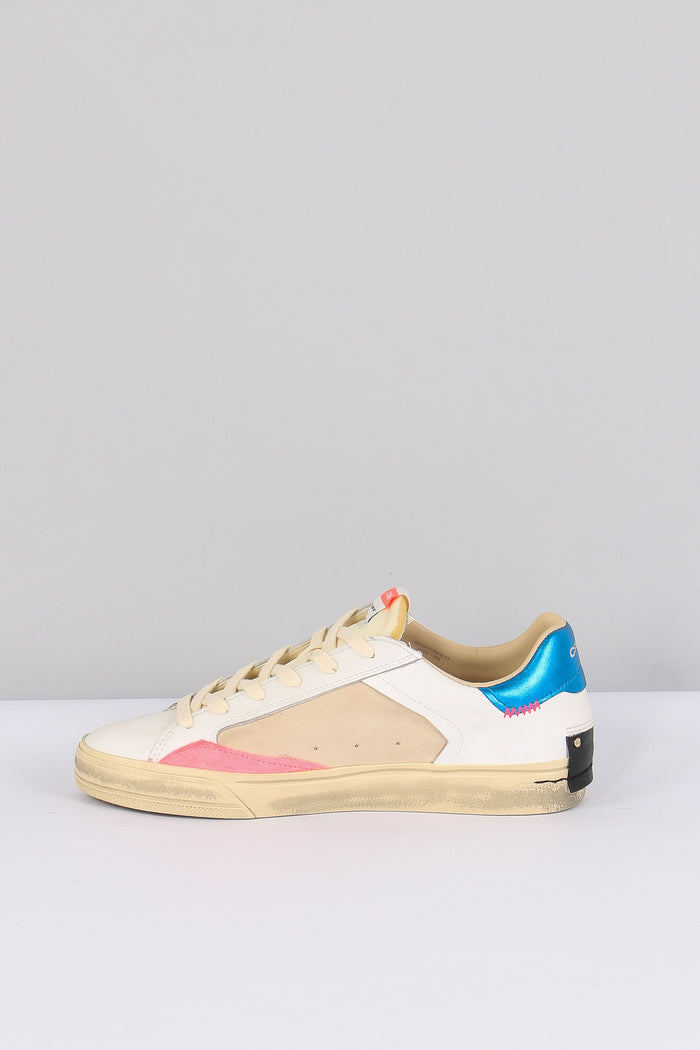 Sneakers Distressed Pacific Blue Bianco-6