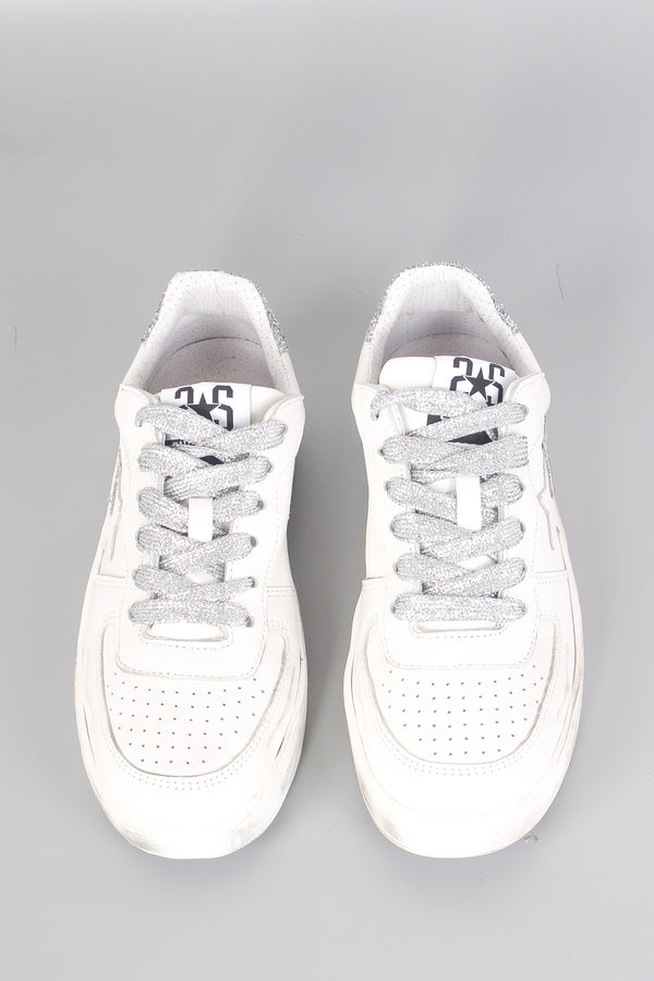 Sneaker Padel Star Glitter Bianco/argento-2