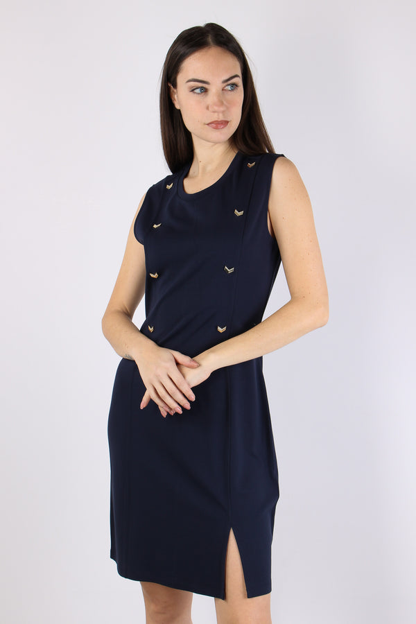 Abito Jersey Smanicato Night Blu-2