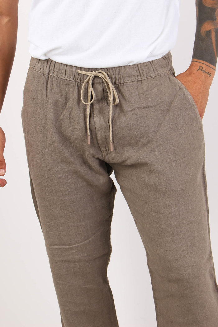 Pantalone Fit Coulisse Fango-6