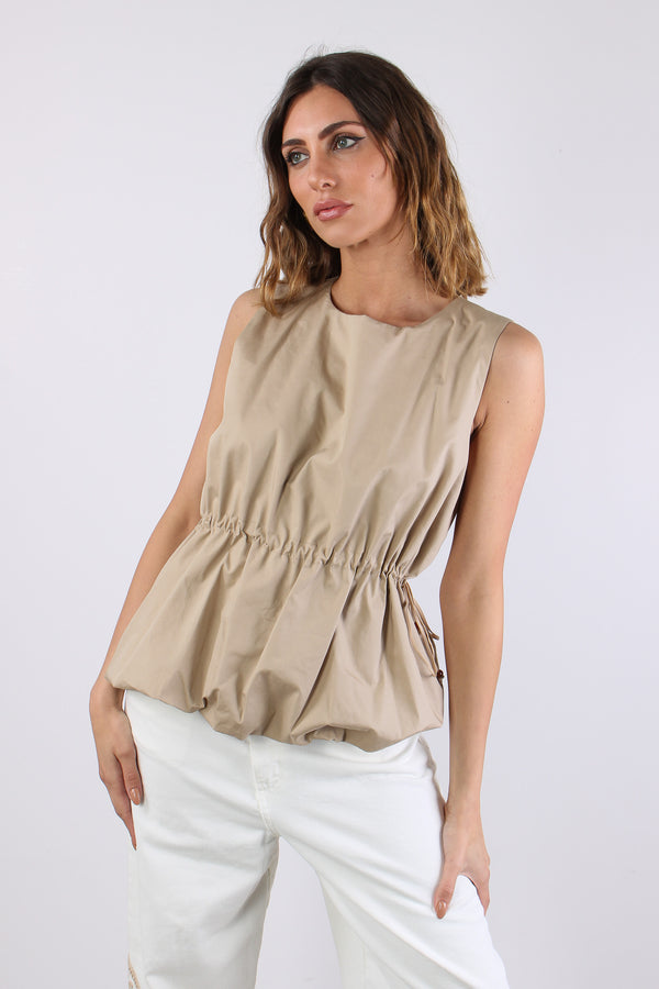Top Cotone Arriccio Beige-2