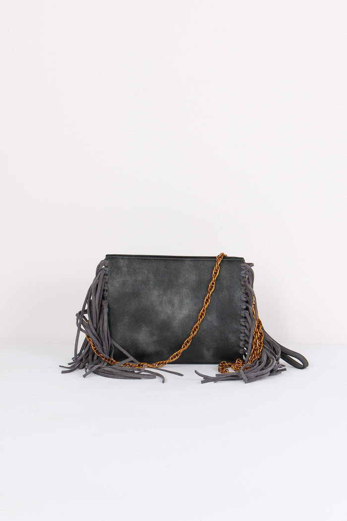 Pochette Vintage Frange Vintage Black-3