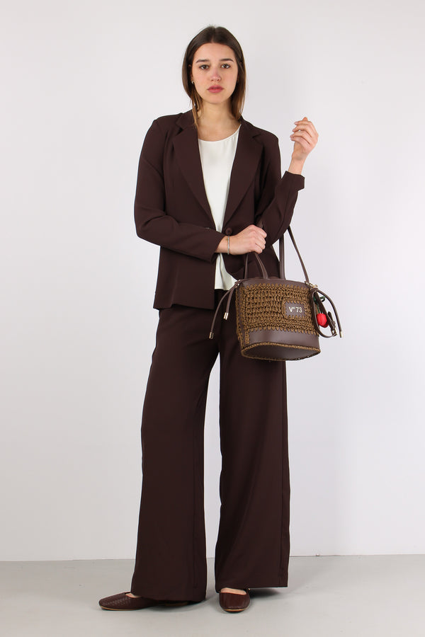 Giacca Fluida Monopetto Moro