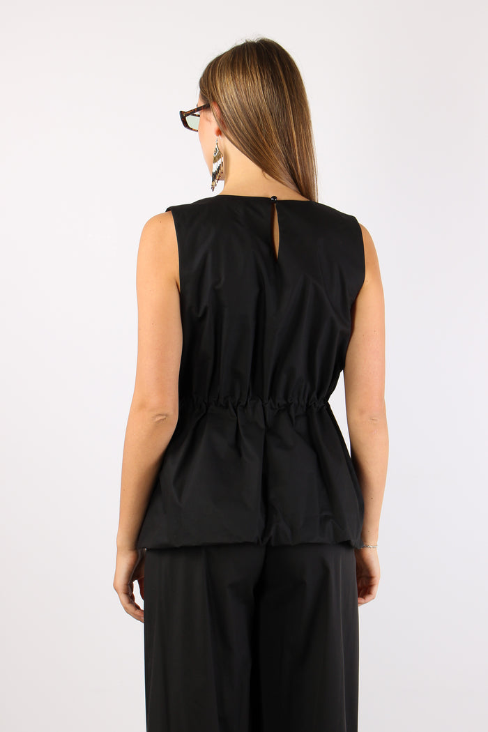 Top Cotone Arriccio Nero-4