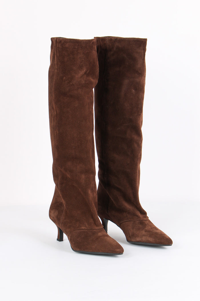 Stivale Camoscio Tacchetto Moro-2