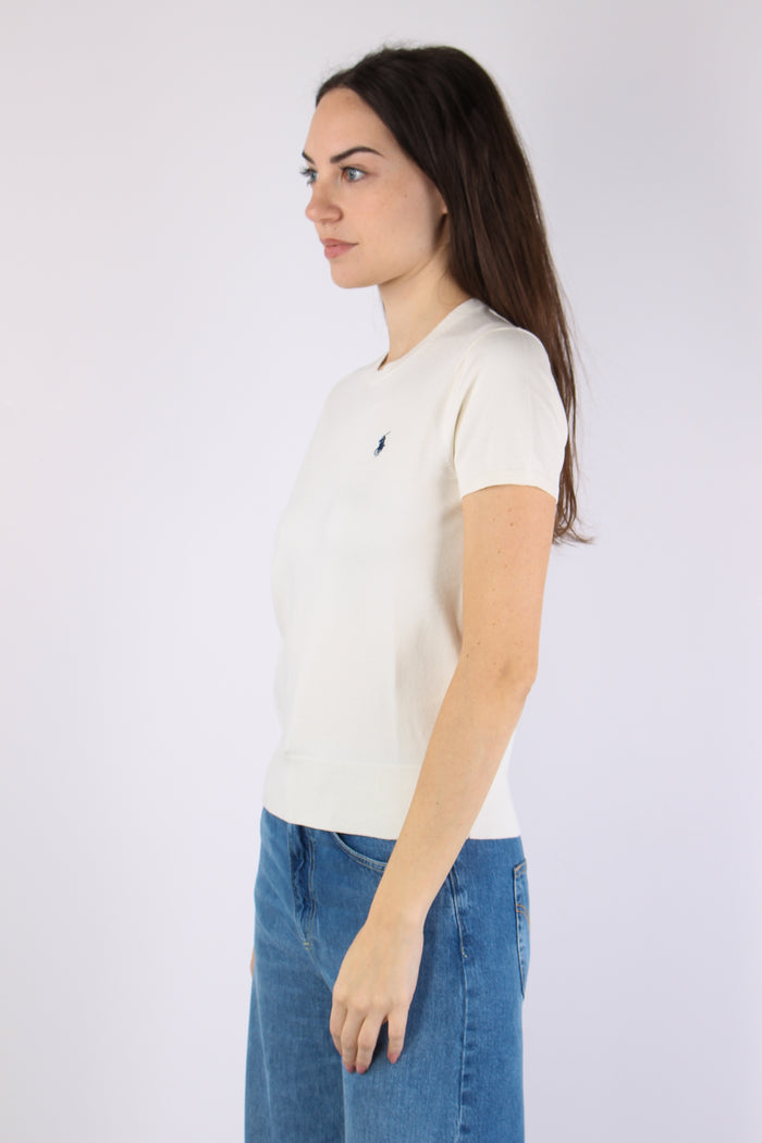 Pullover Manica Corta Cream-6