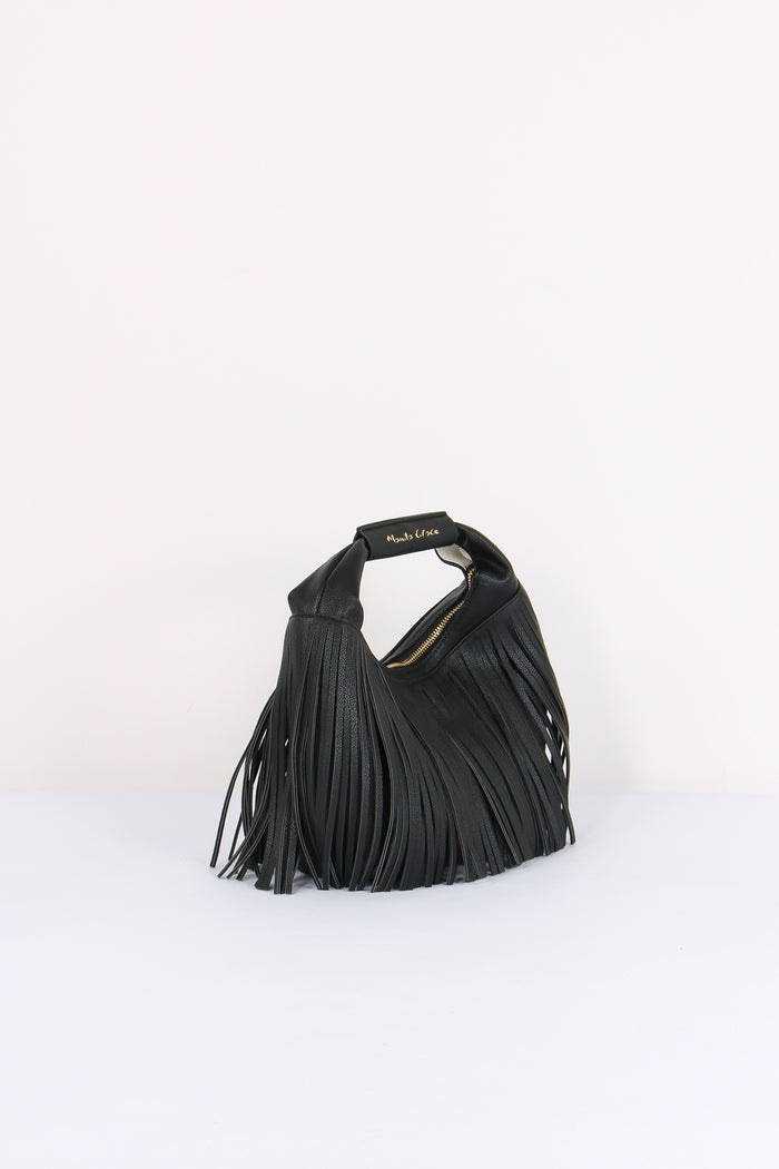 Sacca Mini Frange Nero-6