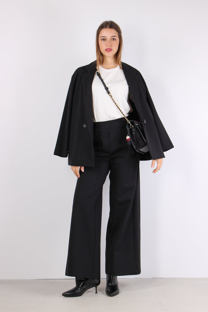 Pantalone Palazzo Punto Milano Nero-5