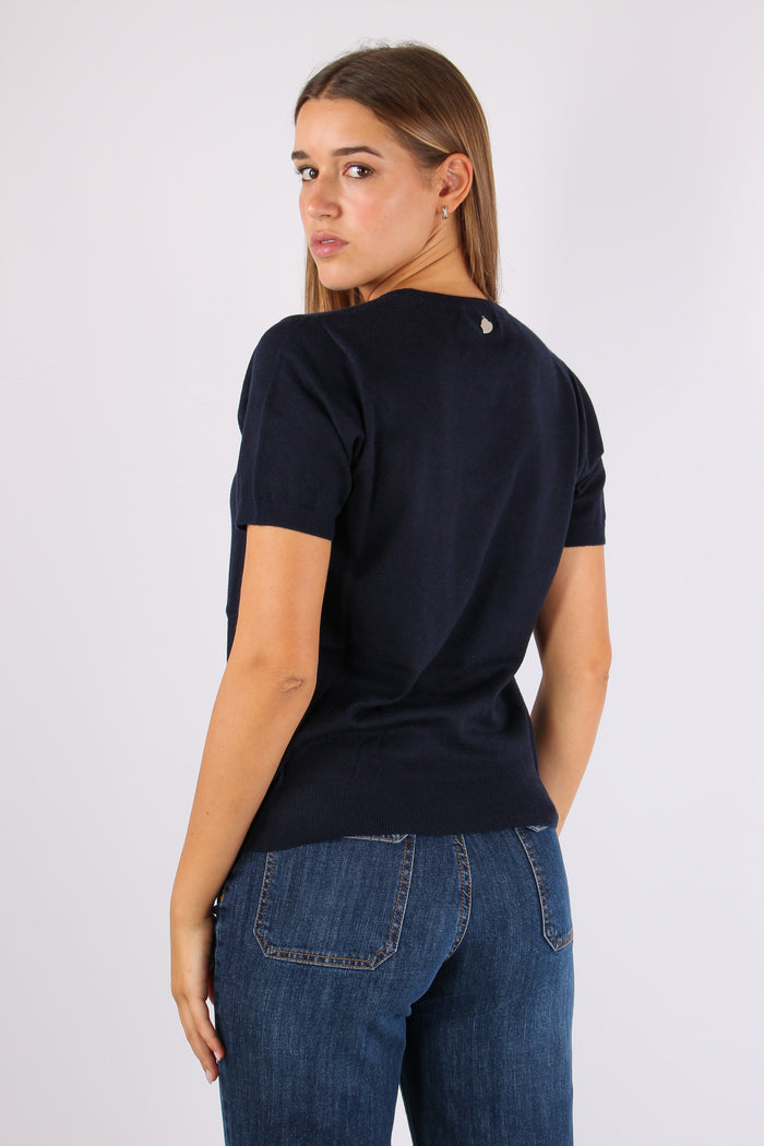 Maglia Viscosa M/m Blu-4