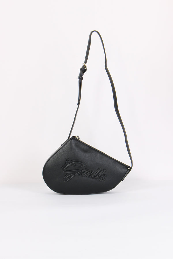 Tracolla Sella Logo Corsivo Nero-2