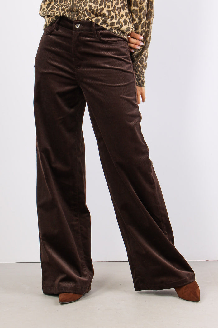Pantalone Palazzo Velluto Cioccolato-2