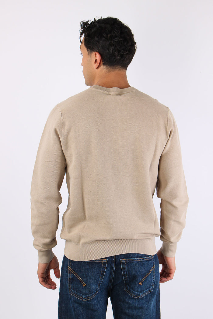 Maglia Girocollo Punto Riso Stone-4