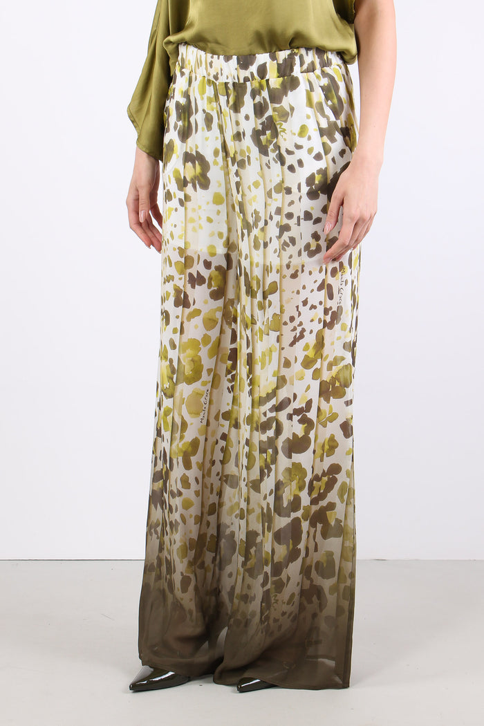 Pantalone Fluido Fantasia Edera-5