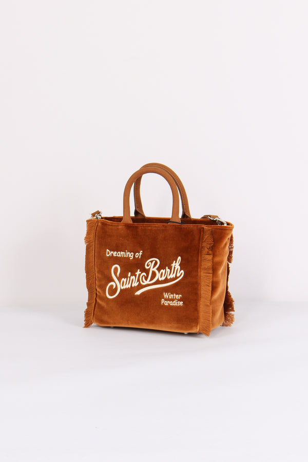 Shopping Piccola Velluto Beige-2