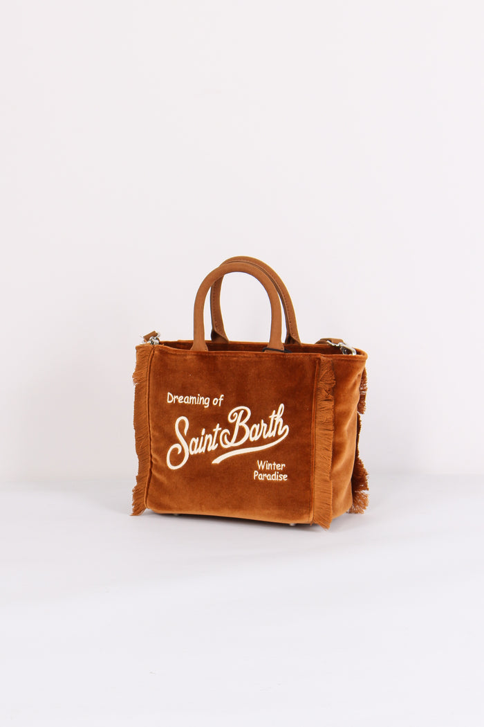 Shopping Piccola Velluto Beige-2