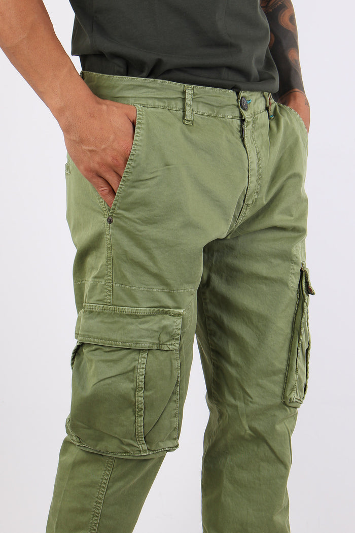 Pantalone Tasconato Verde Scuro-5