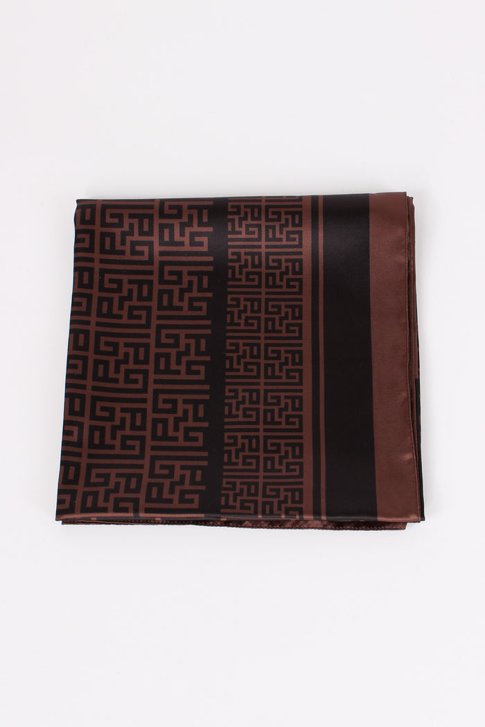 Foulard Monogramma Marrone