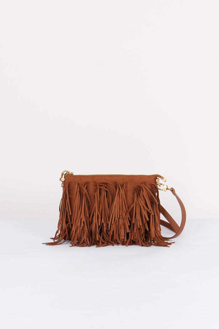 Opale Pochette Frange Cannella