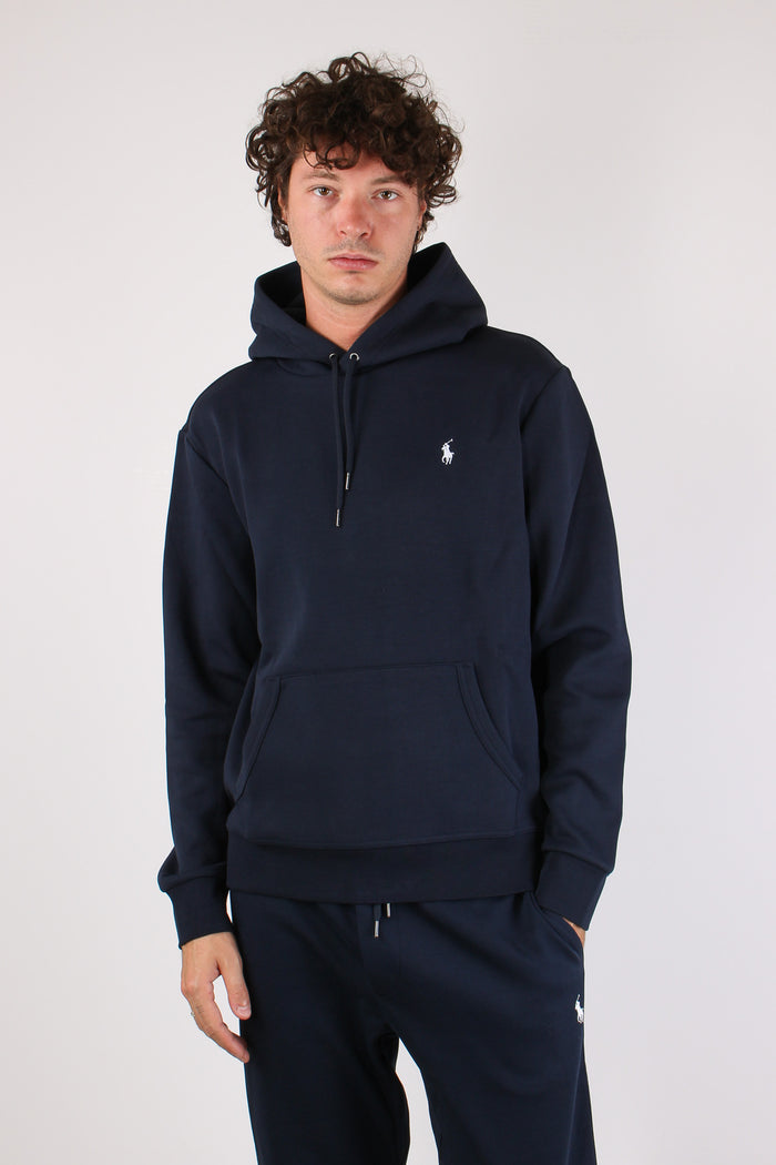 Felpa Cappuccio Tasca Aviator Navy