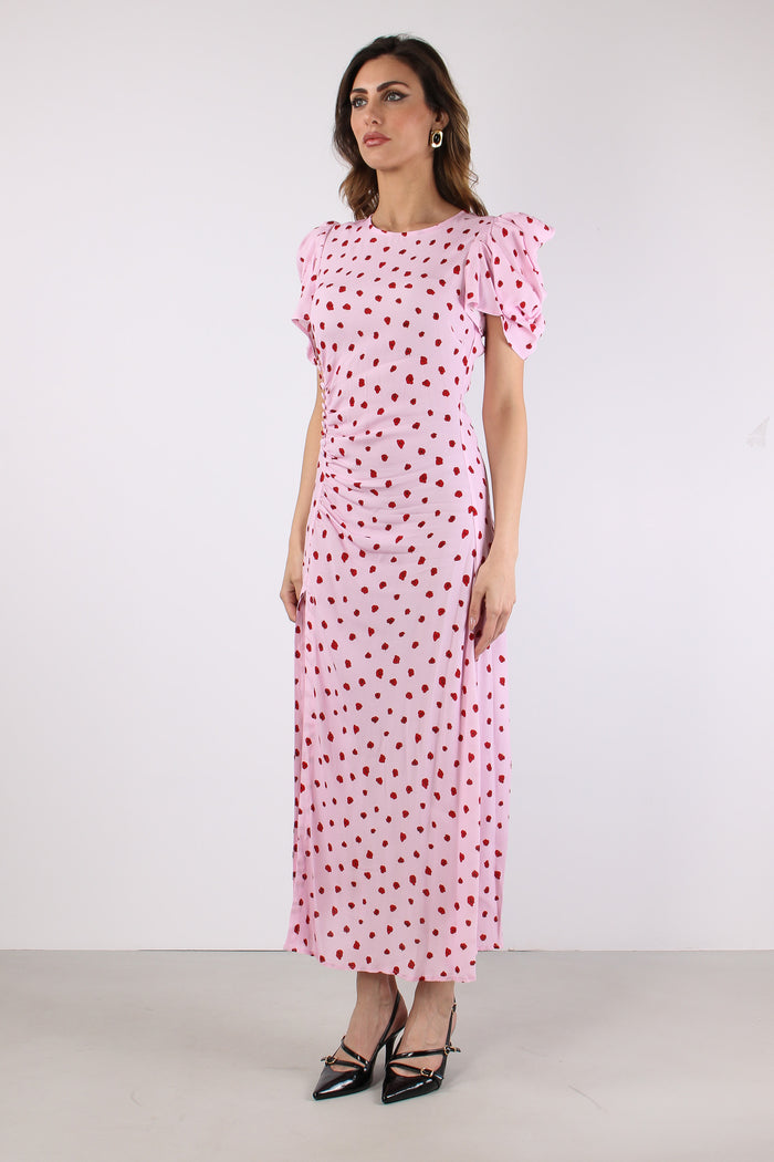 Abito Spalla Arriccio Rosa-7