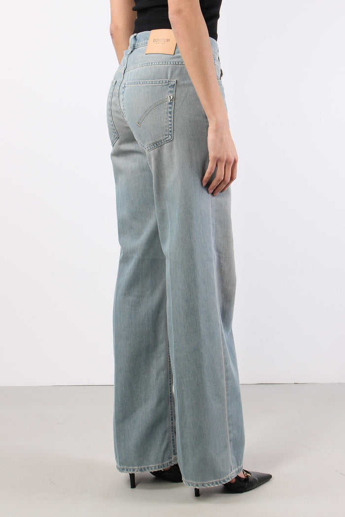 Jacklyn Denim Palazzo Leggero Denim Scuro-6