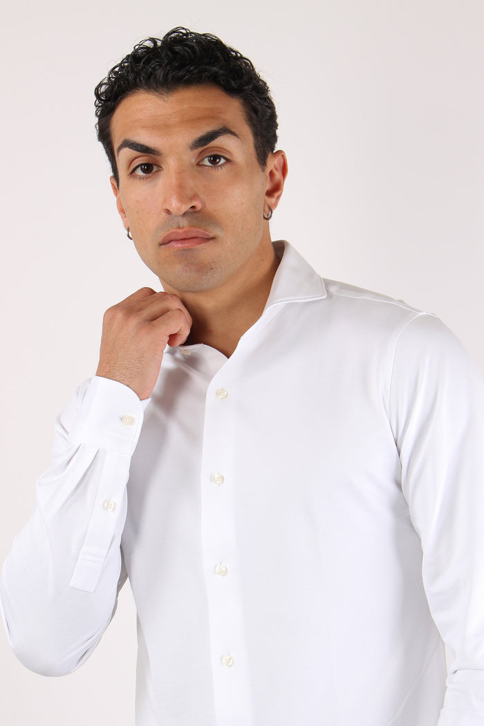 Camicia Technical Piquet Bianco-7