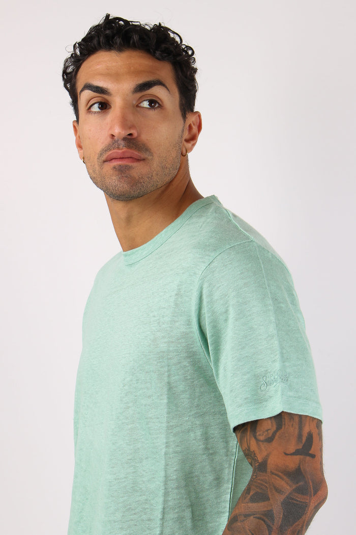 T-shirt 100% Lino Salvia-6