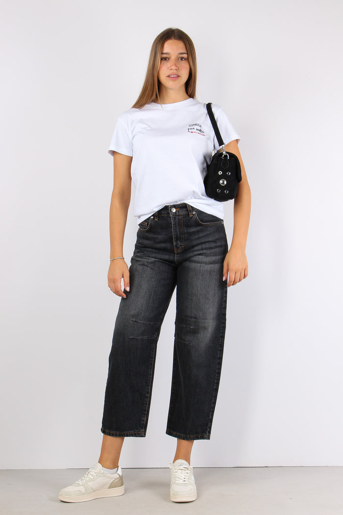 T-shirt Ricamo Single Per Scel Bianco